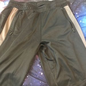 Black and grey athletic pants